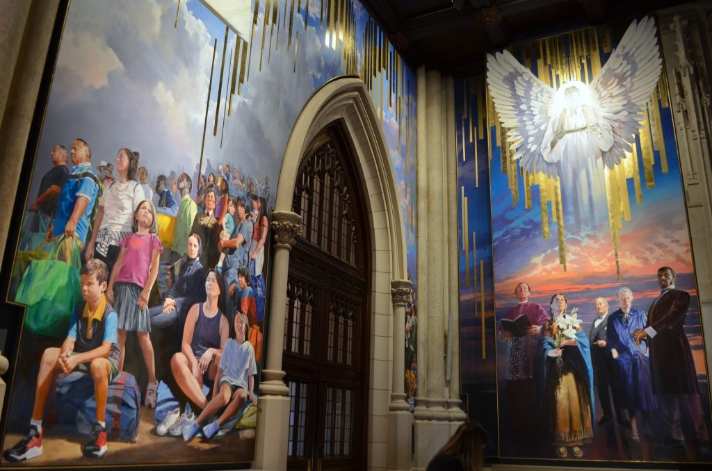 Sprawling Mural in Support of Immigrants Unveiled in St. Patrick’s Cathedral