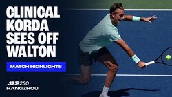 Highlights: Korda fires 20 aces past Walton to reach Hangzhou 2025 QFs | ATP Tour